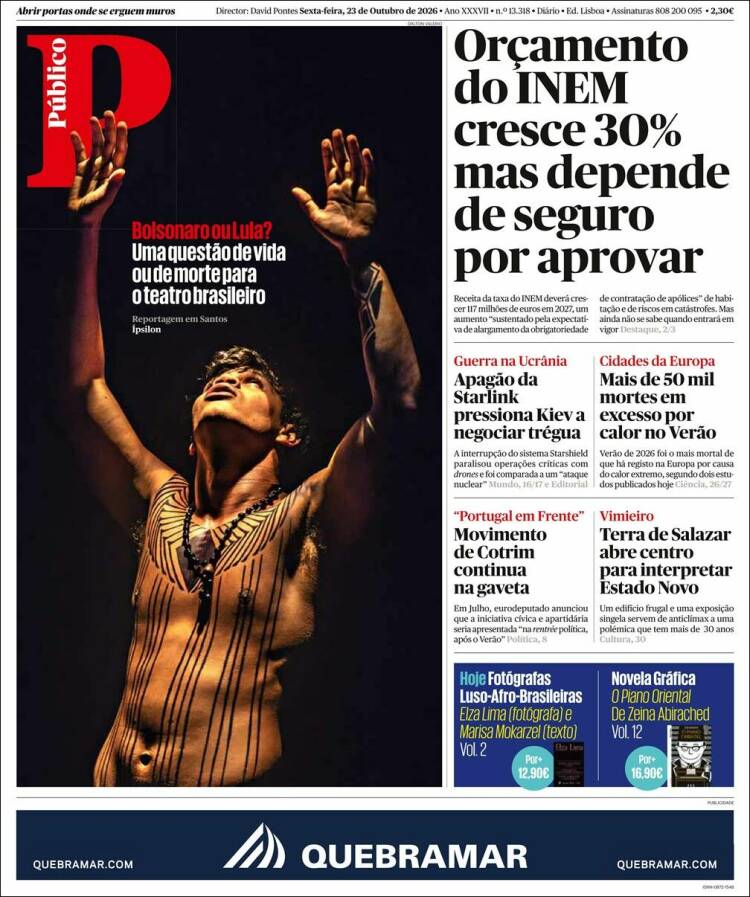 Portada de Público (Portugal)
