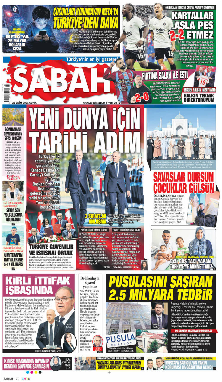 Portada de Sabah (Turqu&iacute;a)