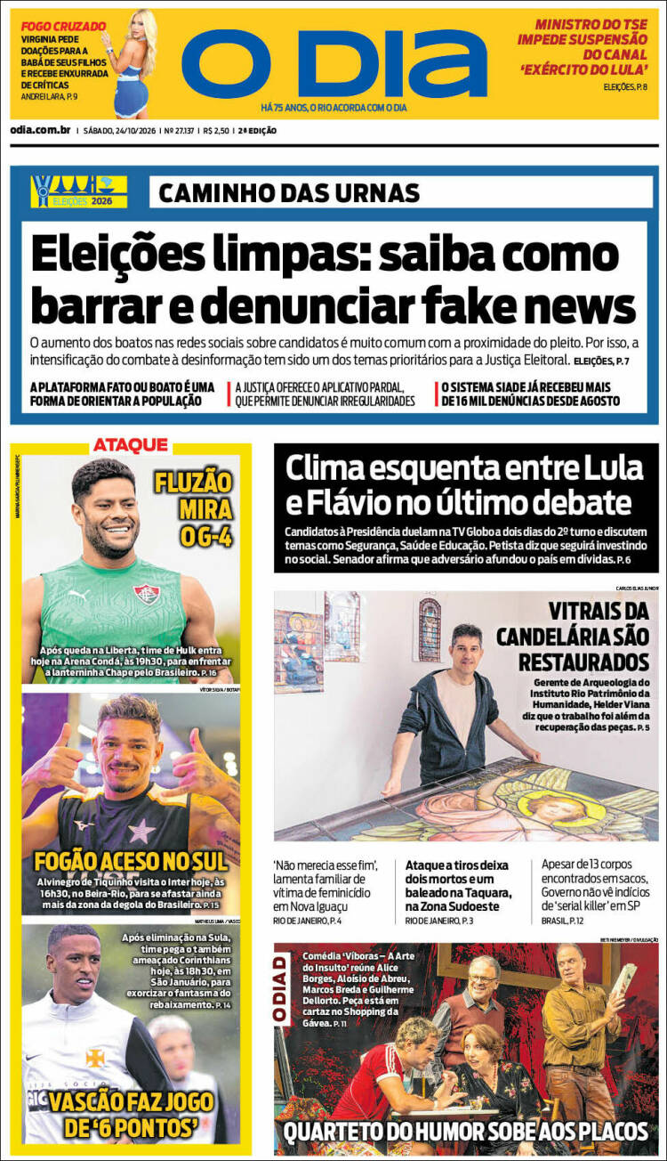 Portada de O Dia (Brasil)