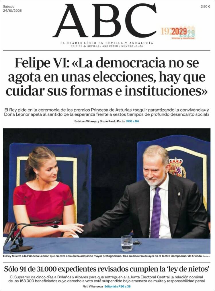 Portada de ABC - Sevilla (Spain)