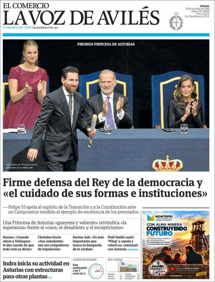 Portada de El Comercio - Avilés (Spain)