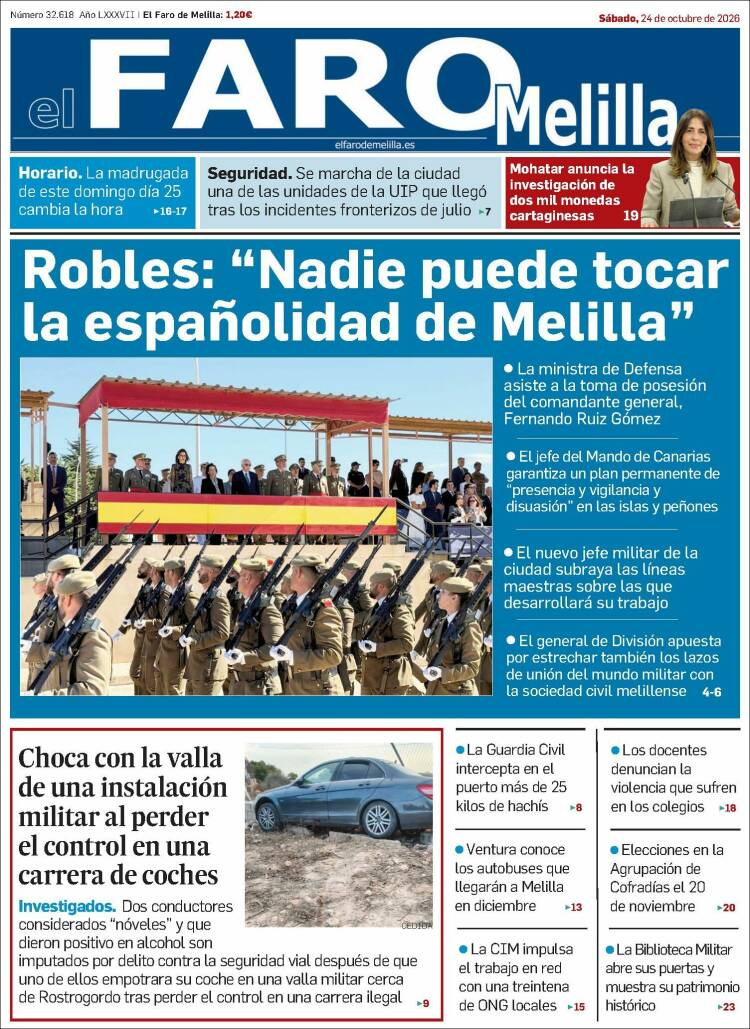 Portada de El Faro de Melilla (Spain)