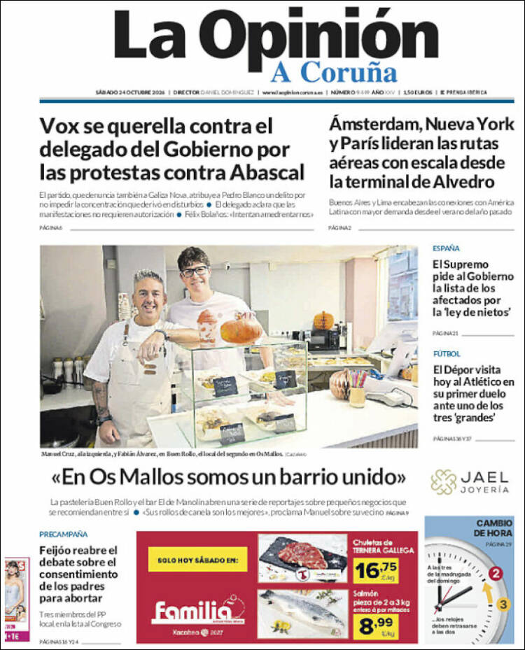 Portada de La Opinión de A Coruña (Spain)