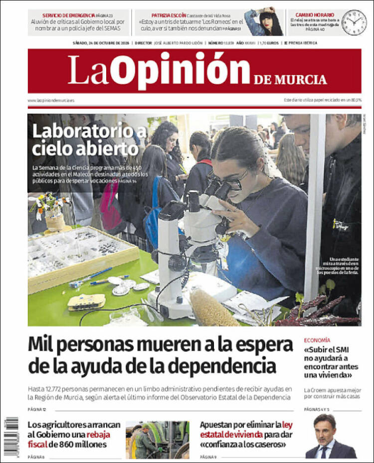 Portada de La Opinión de Murcia (Spain)