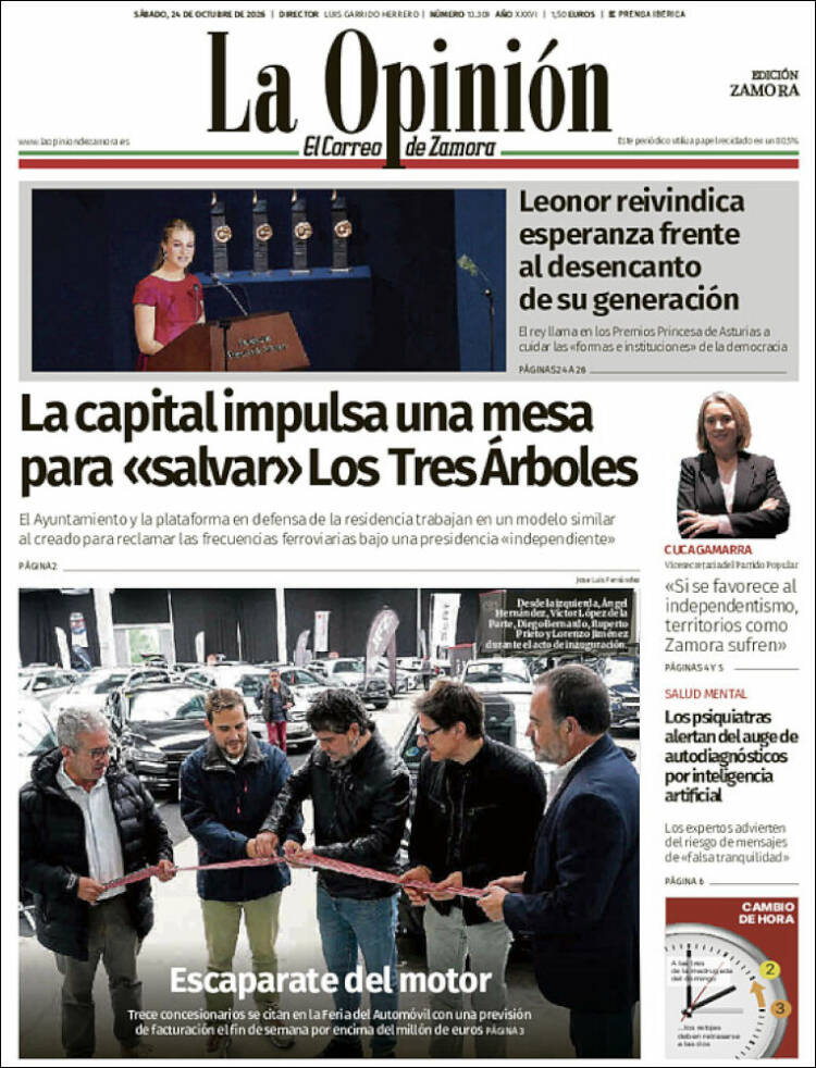 Portada de La Opinión - El Correo de Zamora (Spain)