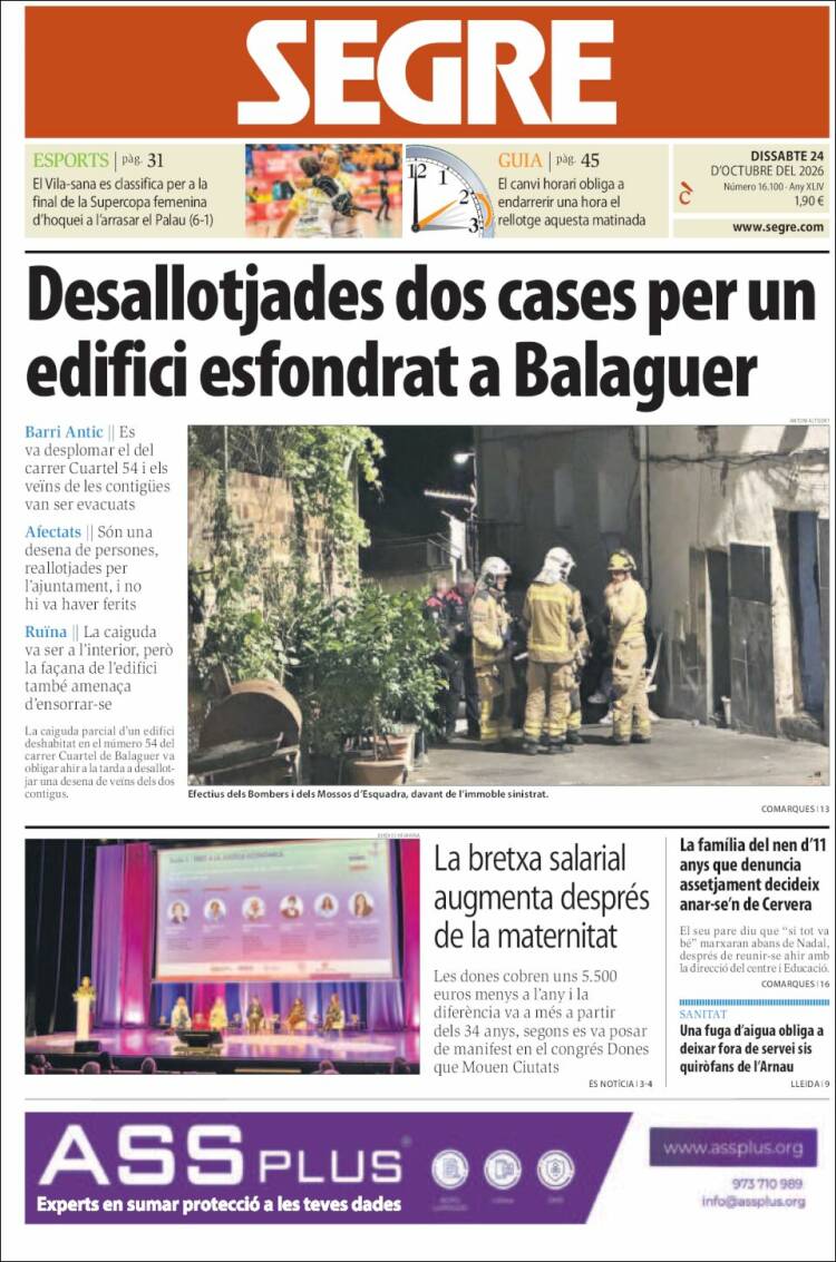 Portada de Segre (Spain)