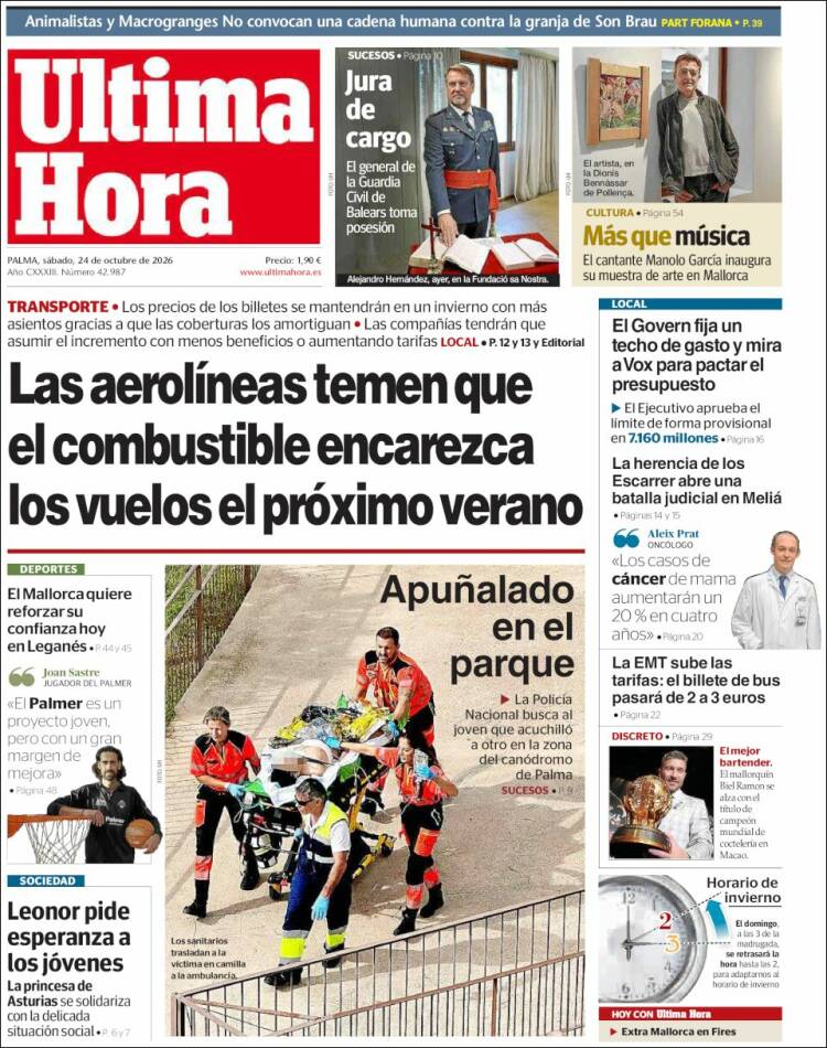 Portada de Última Hora (Spain)