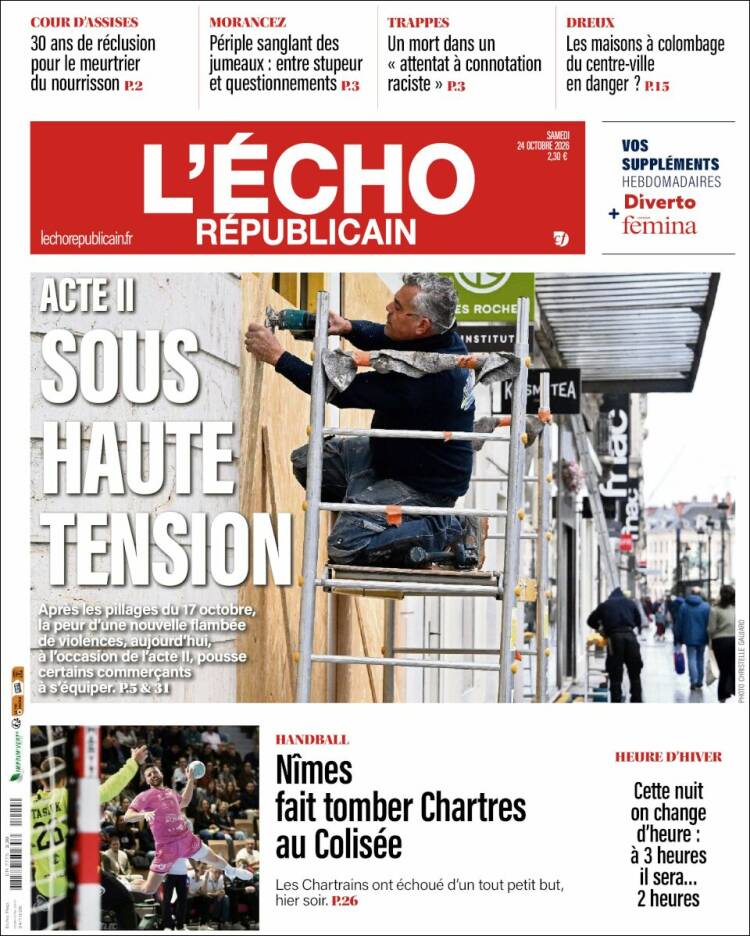 Portada de L'Echo Républicain (France)