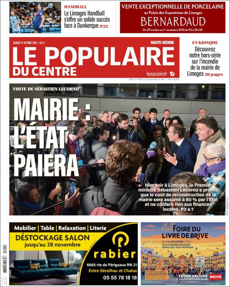 Portada de Le Populaire du Centre (France)