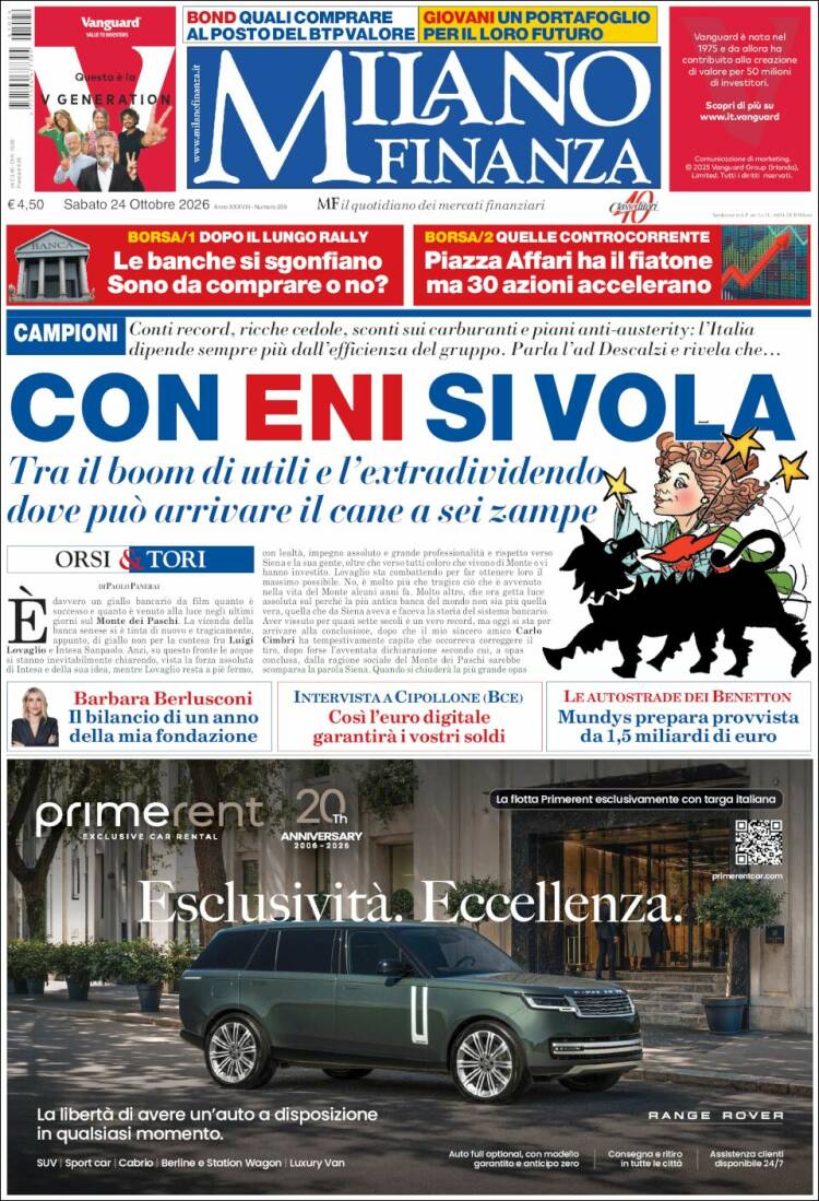 Portada de Milano Finanza (Italy)