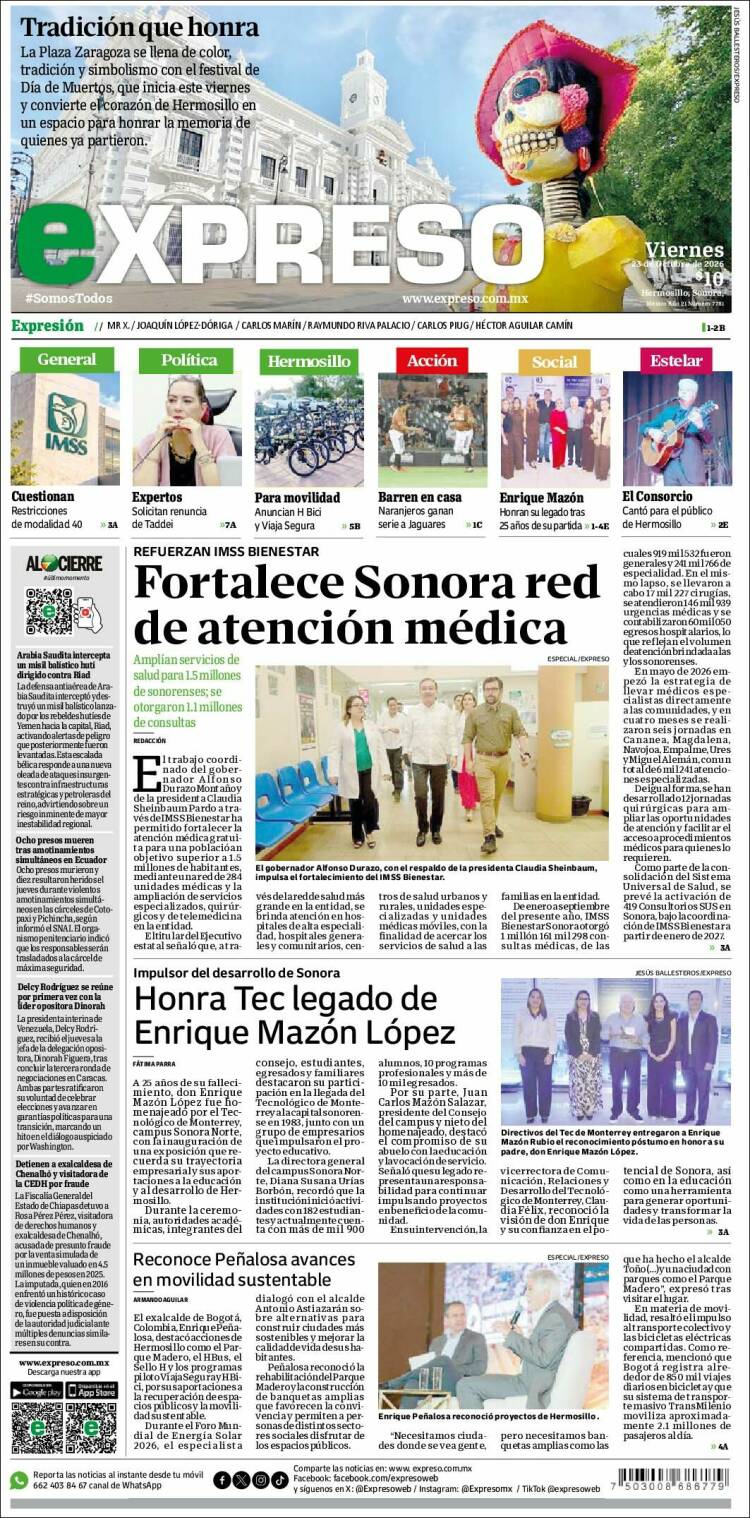 Portada de Expreso (Mexico)