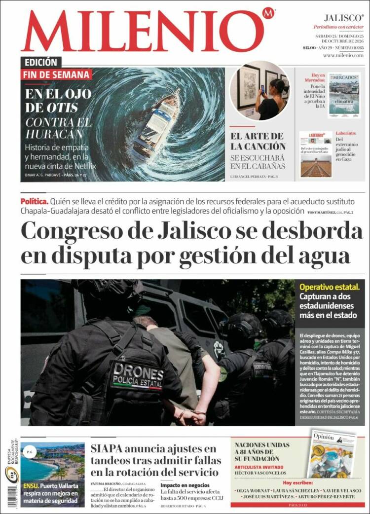 Portada de Milenio - Jalisco (Mexico)