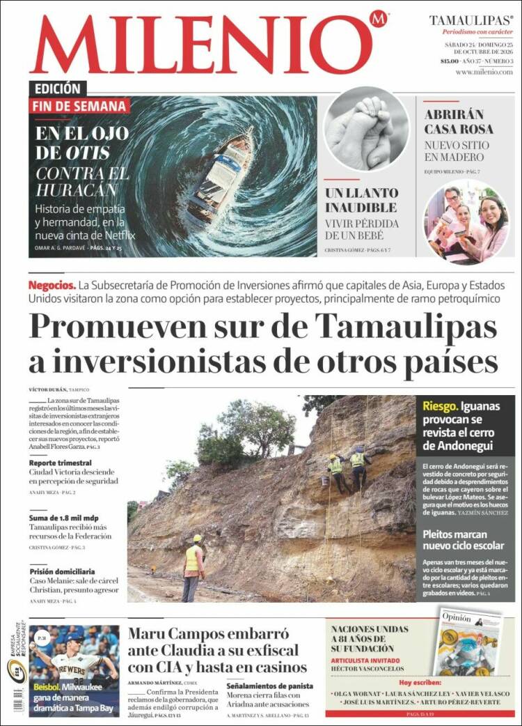 Portada de Milenio - Tamaulipas (Mexico)