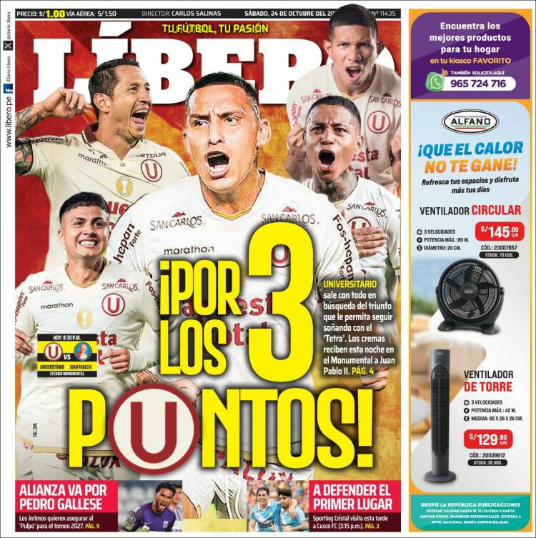 Portada de Líbero (Peru)