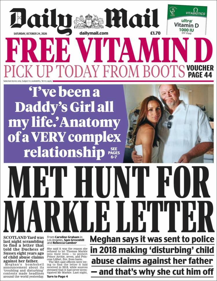 Portada de Daily Mail (United Kingdom)