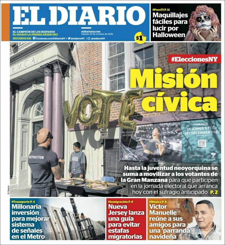 Portada de El Diario NY (USA)