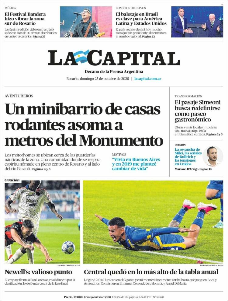 Portada de La Capital - Rosario (Argentina)