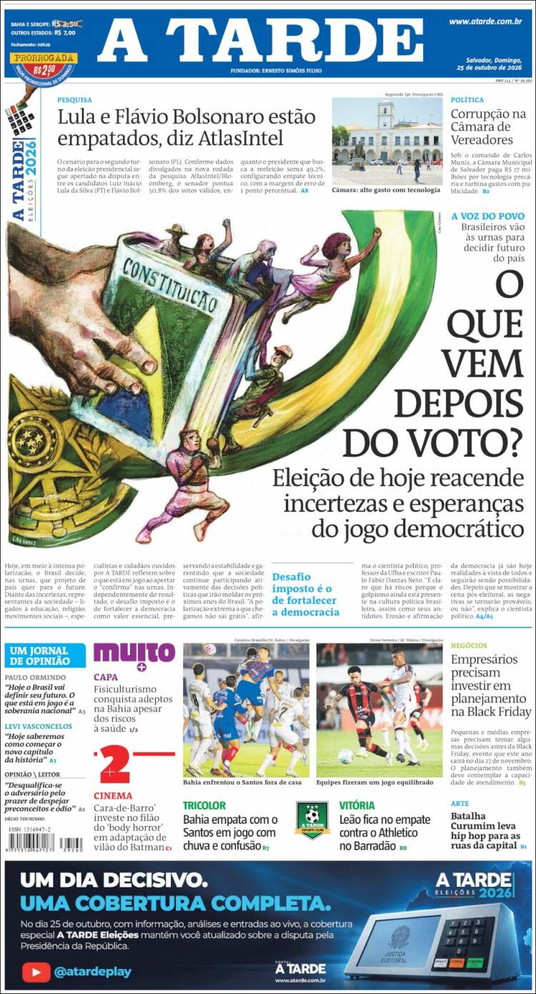 Portada de Diário A Tarde (Brasil)