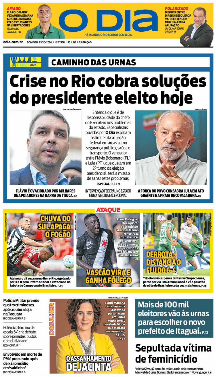 Portada de O Dia (Brasil)