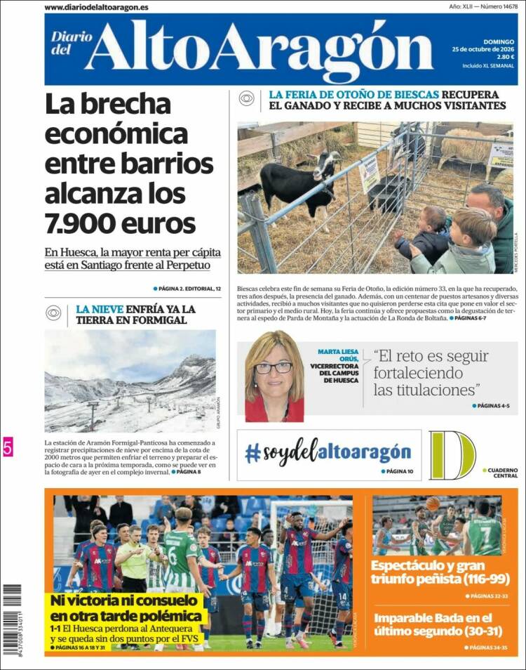 Portada de Diario del AltoAragón (Spain)