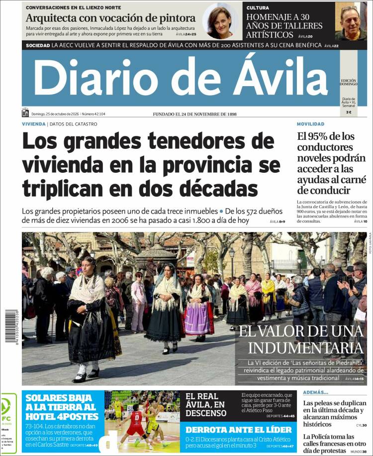 Portada de Diario de Ávila (Espa&ntilde;a)
