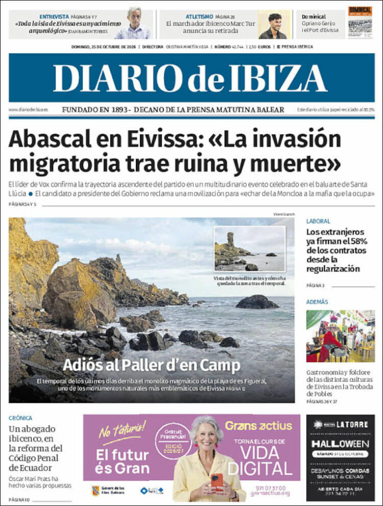 Portada de Diario de Ibiza (Espa&ntilde;a)