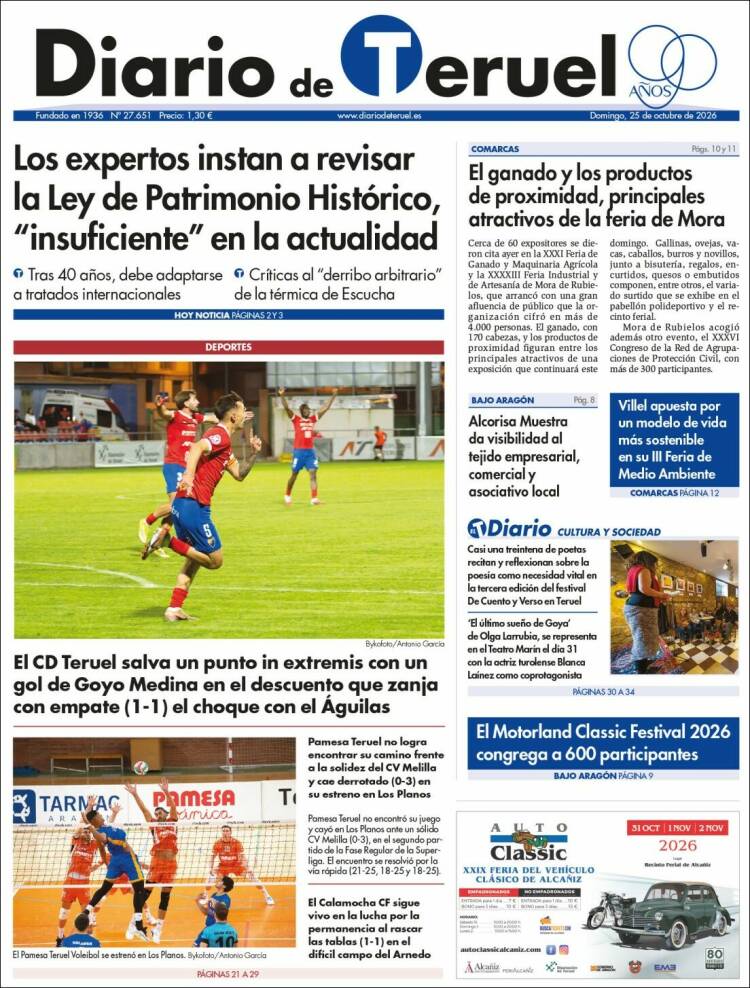 Portada de Diario de Teruel (Espa&ntilde;a)