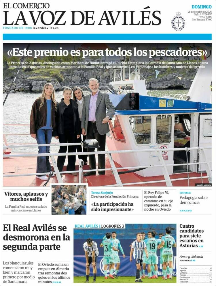 Portada de El Comercio - Avilés (Spain)