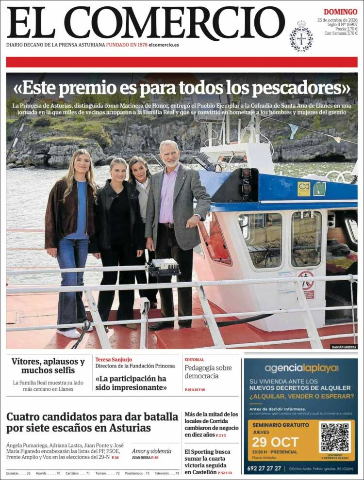 Portada de El Comercio - Gijón (Espa&ntilde;a)