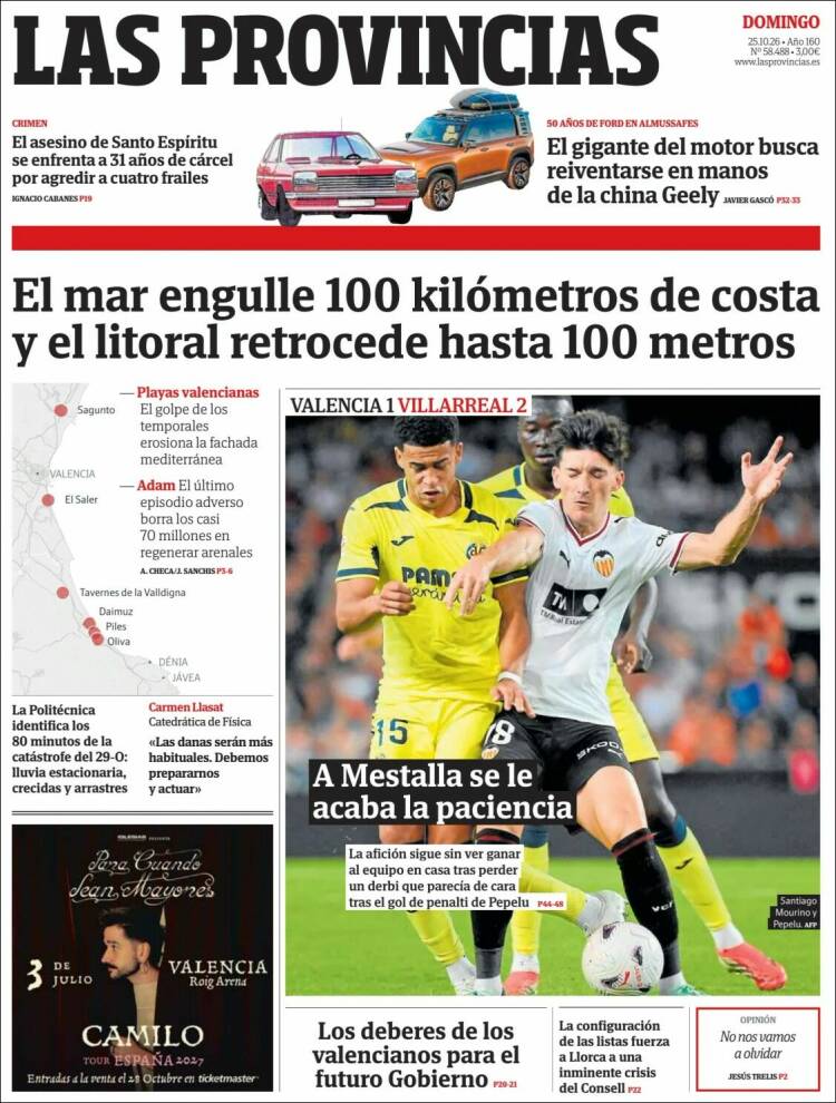 Portada de Las Provincias (Spain)