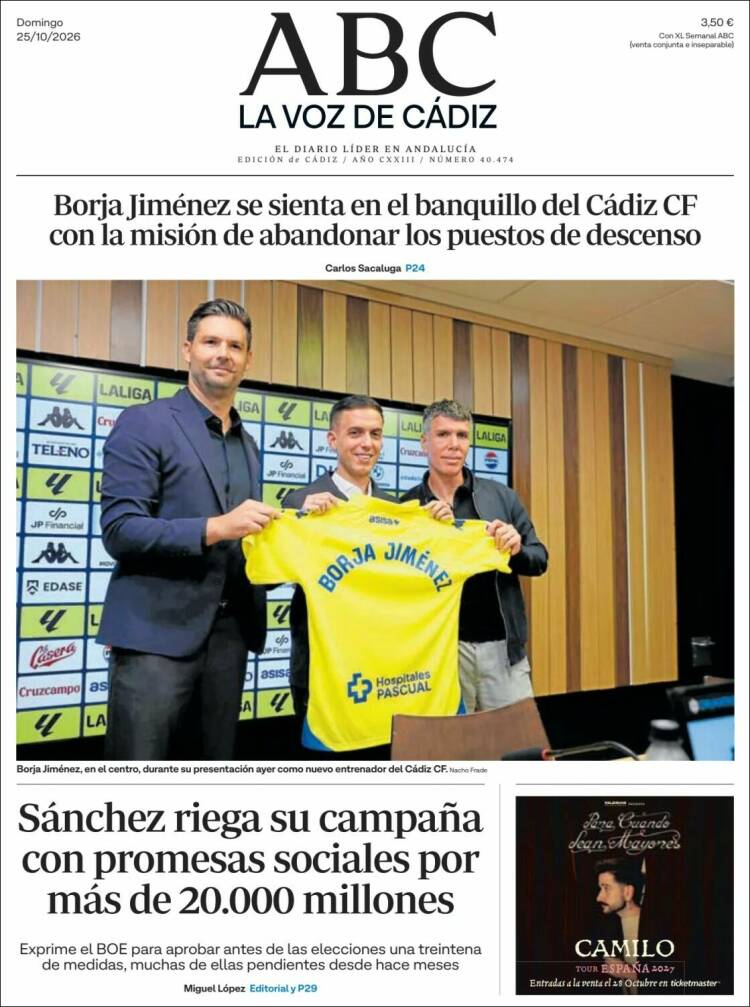 Portada de La Voz de Cádiz (Spain)