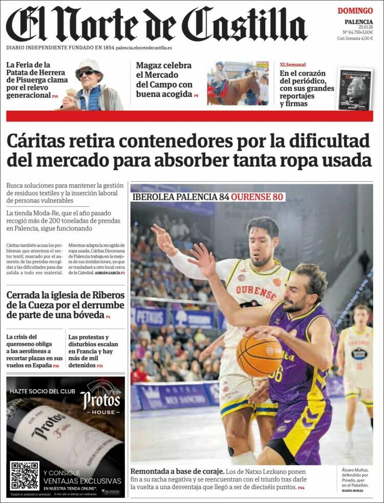 Portada de Norte de Castilla - Palencia (Espa&ntilde;a)