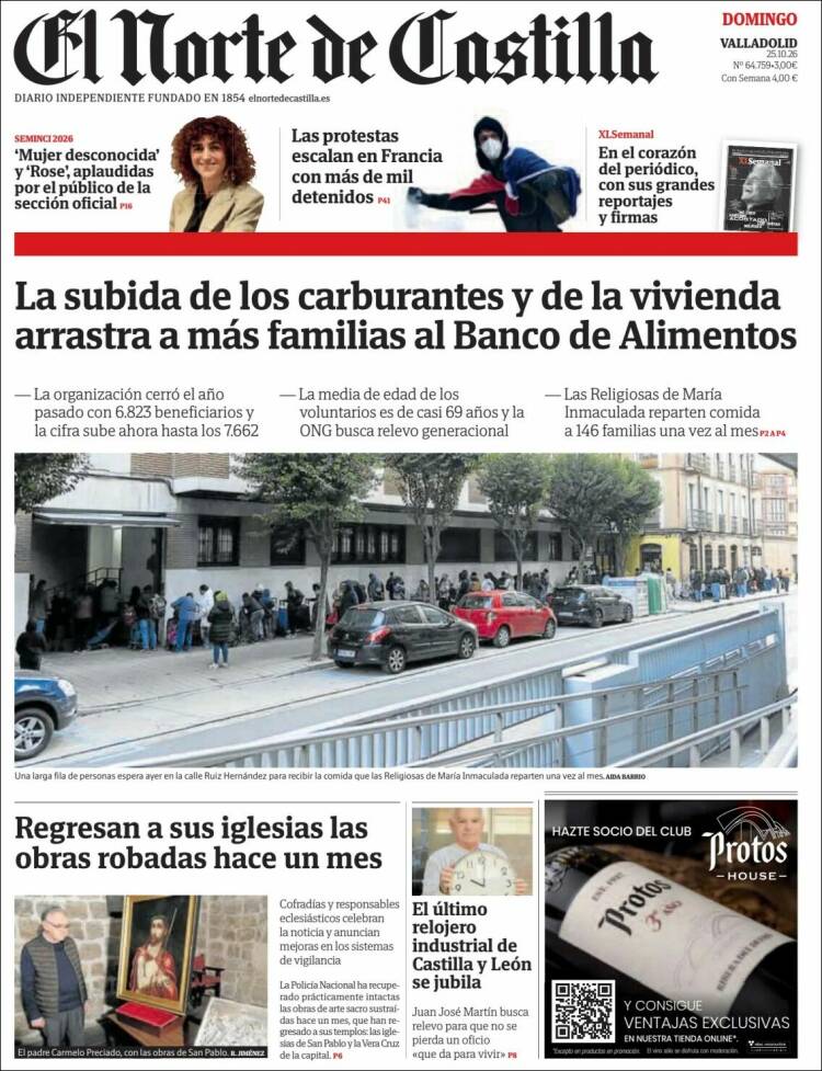 Portada de Norte de Castilla - Valladolid (Espa&ntilde;a)