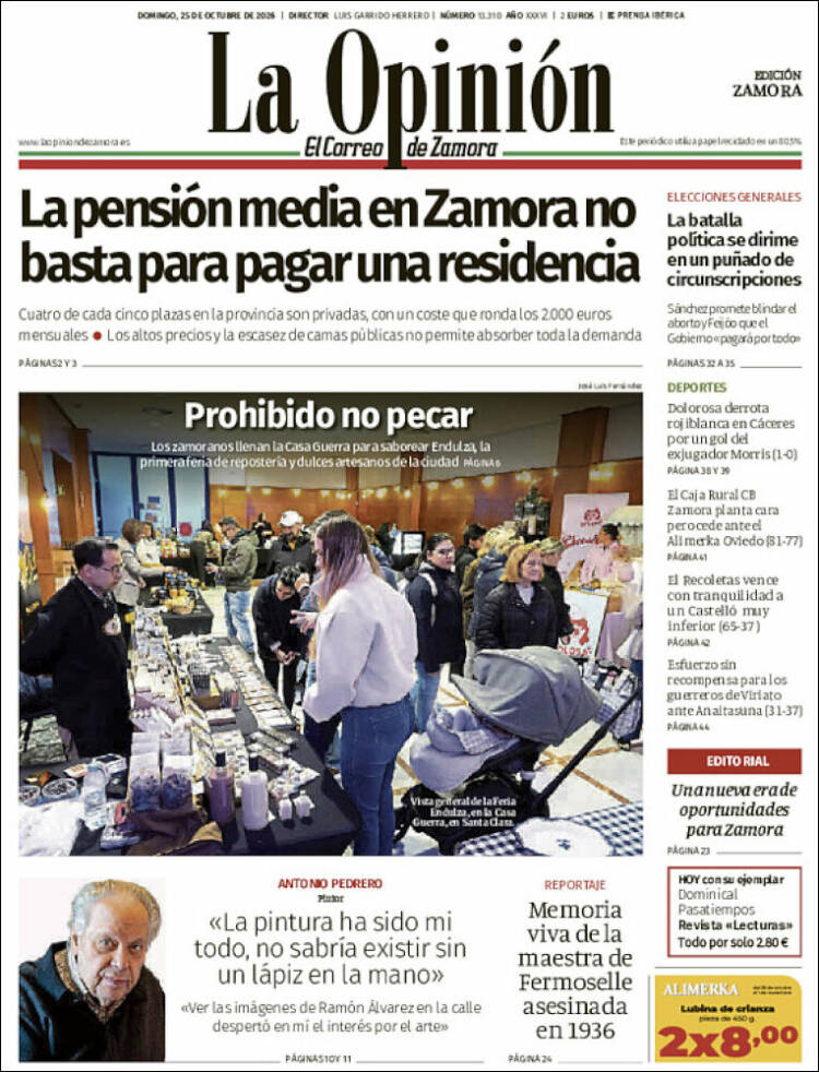 Portada de La Opinión - El Correo de Zamora (Spain)