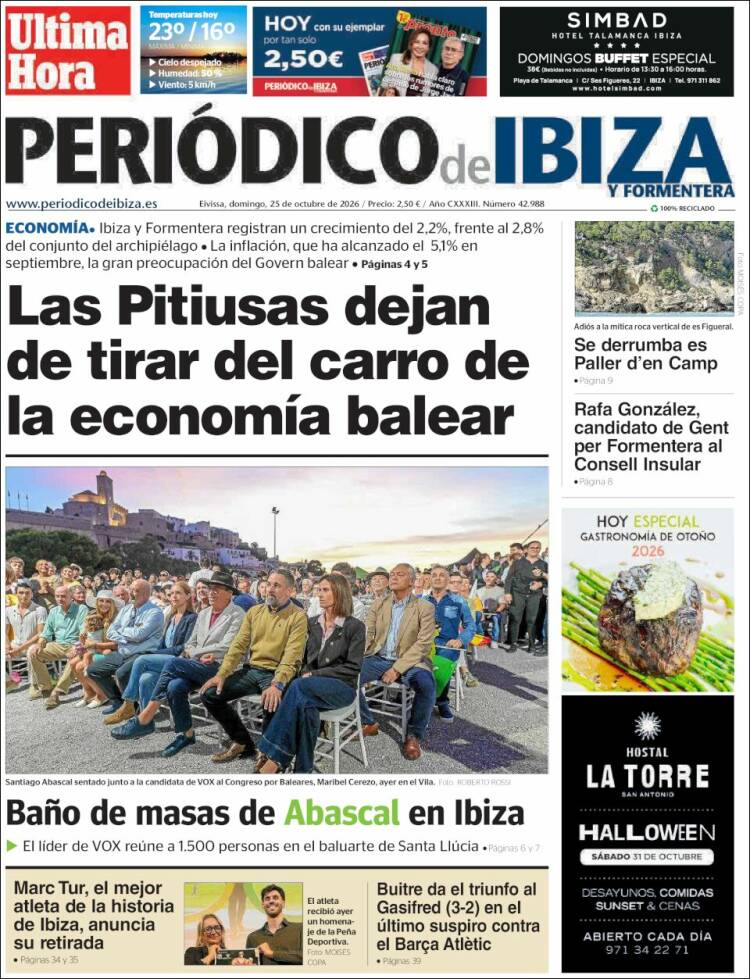 Portada de Periódico de Ibiza (Espa&ntilde;a)