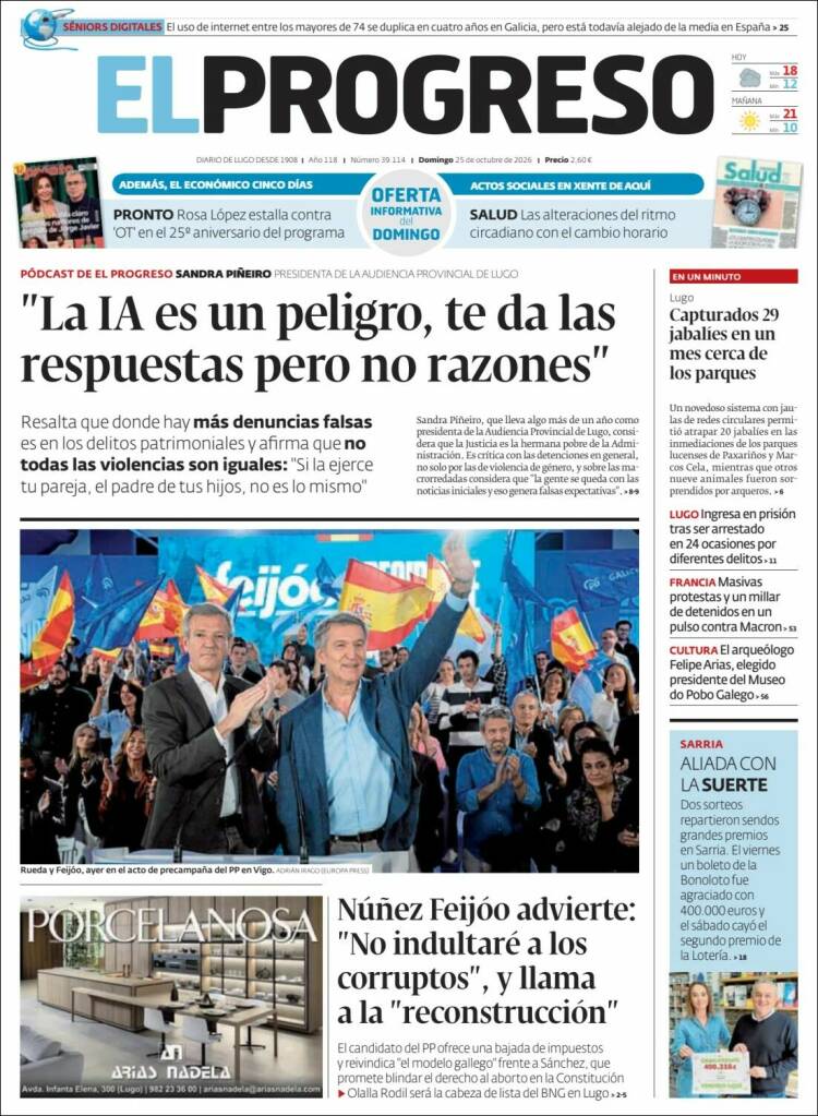 Portada de El Progreso (Espa&ntilde;a)