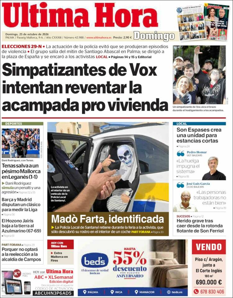 Portada de Última Hora (Spain)