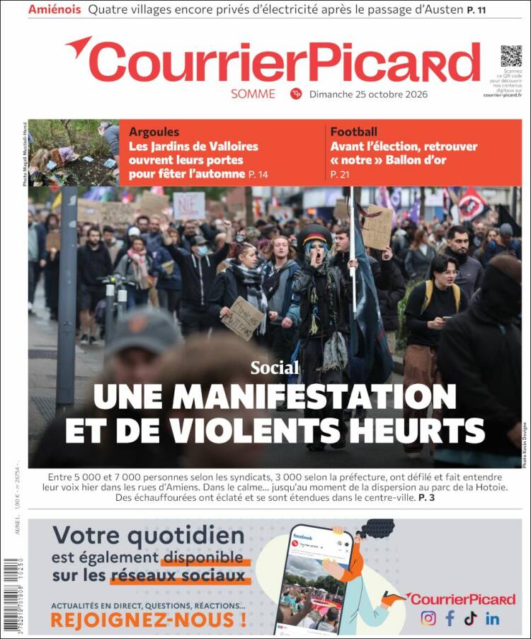 Portada de Courrier Picard (Francia)