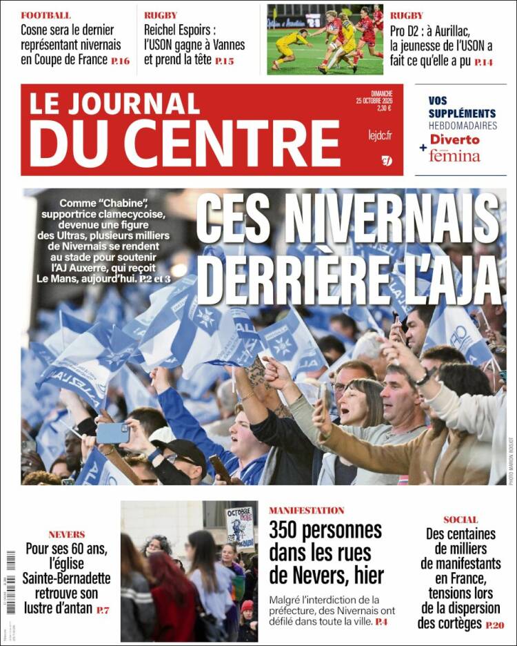 Portada de Le Journal du Centre (France)