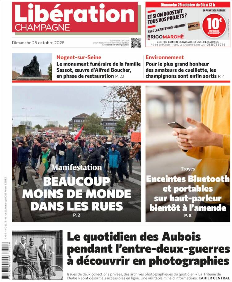 Portada de Libération Champagne (France)