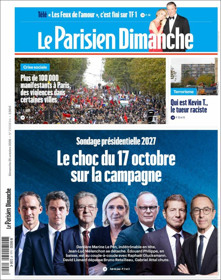 Portada de Le Parisien (Francia)