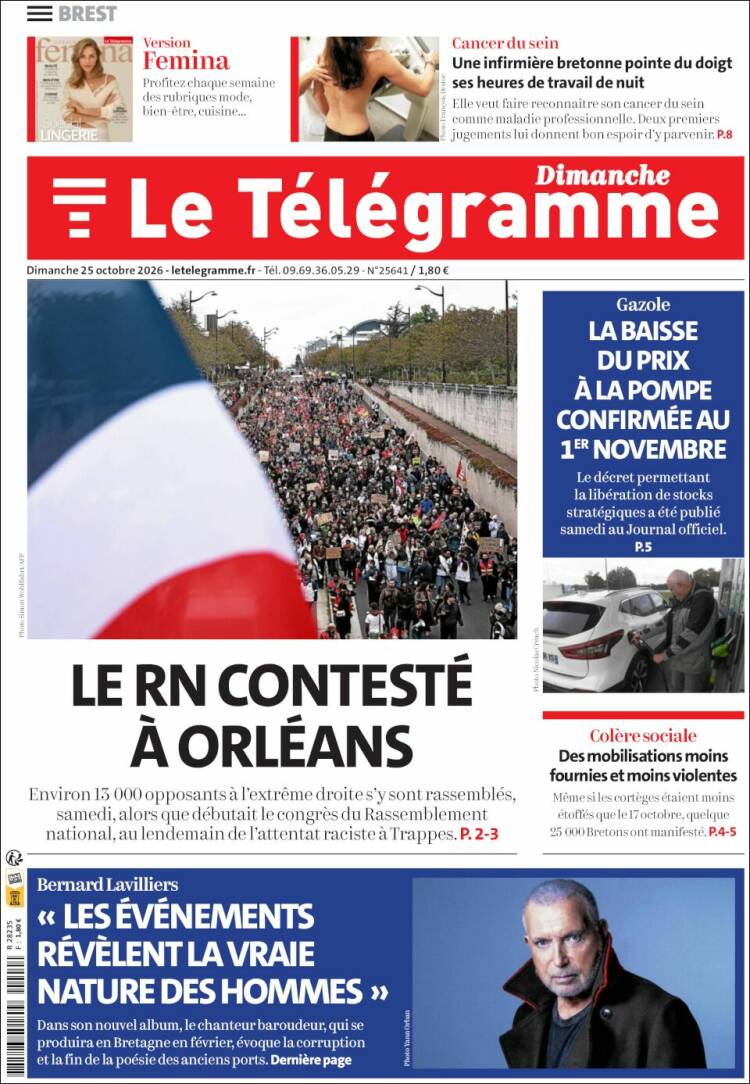 Portada de Télégramme (France)