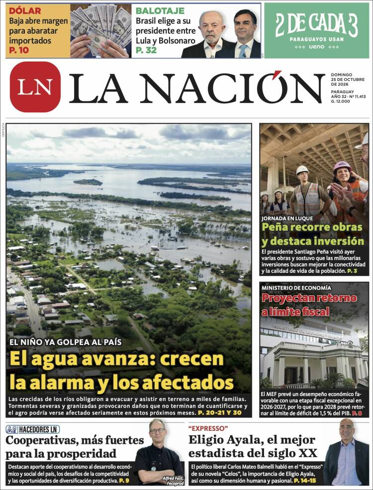 Portada de La Nación (Paraguay)
