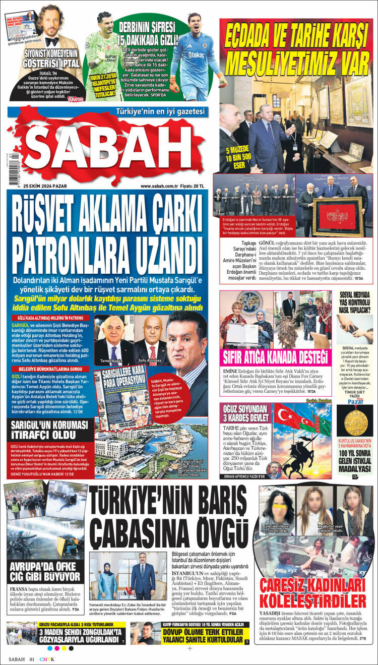 Portada de Sabah (Turqu&iacute;a)