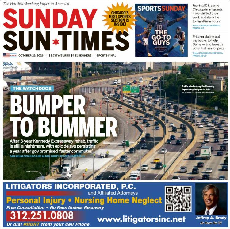 Portada de Chicago Sun-Times (USA)