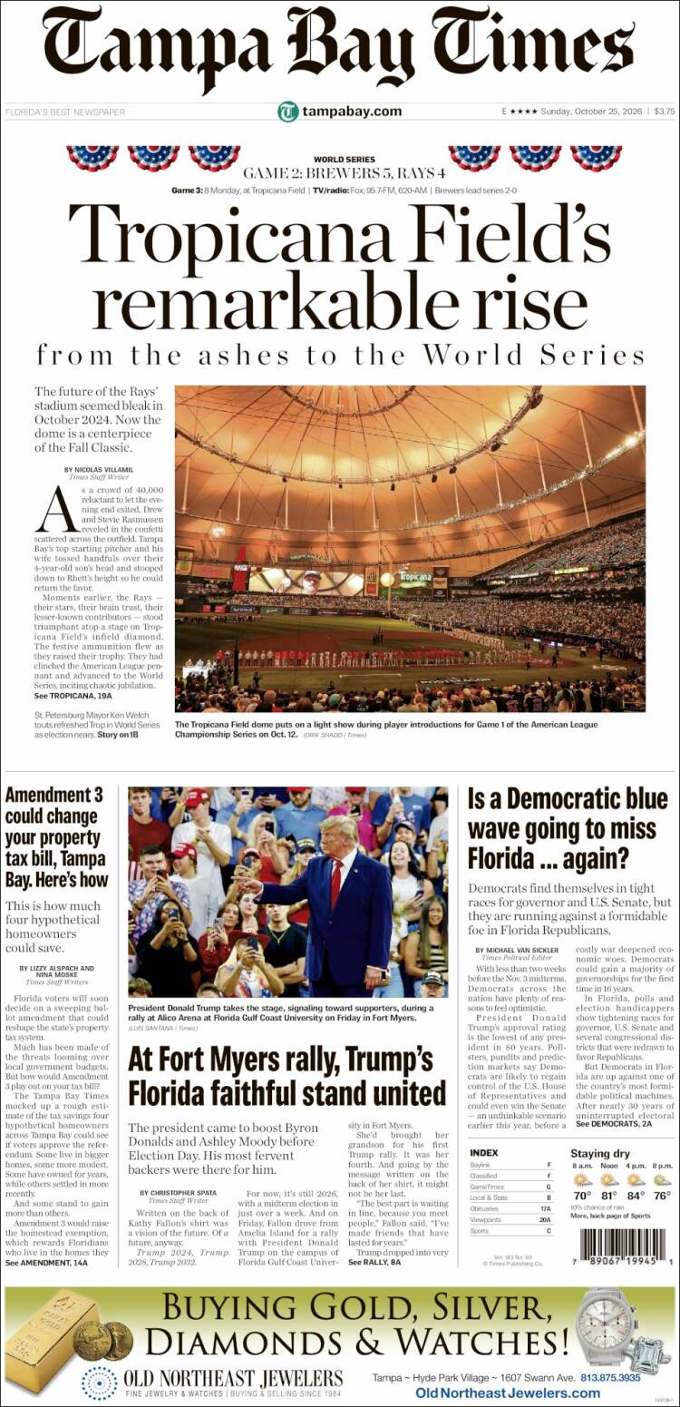 Portada de Tampa Bay Times (USA)