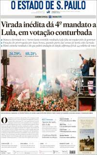 Portada de O Estado de São Paulo (Brasil)