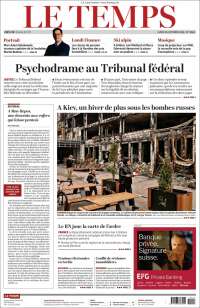 Portada de Le Matin (Suiza)