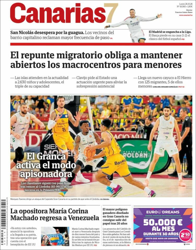 Portada de Canarias 7 (Spain)