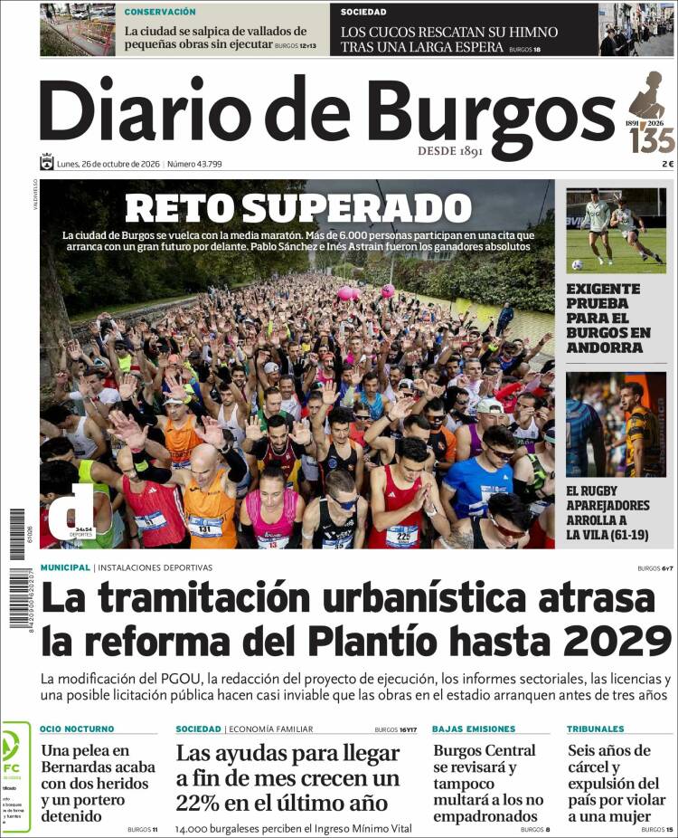 Portada de Diario de Burgos (Espa&ntilde;a)
